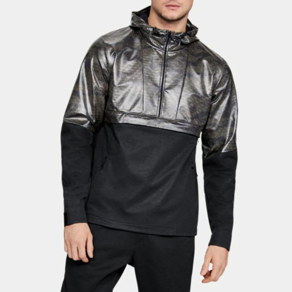 Under Armour Mens Hybrid Anorak Windbreaker Hoodie